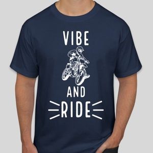 Navy Vibe and Ride T-Shirt